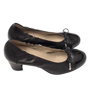 AGL Italian Leather Heels 38.5/ 8 Designer Old Money Quiet Luxury Minimal Chic